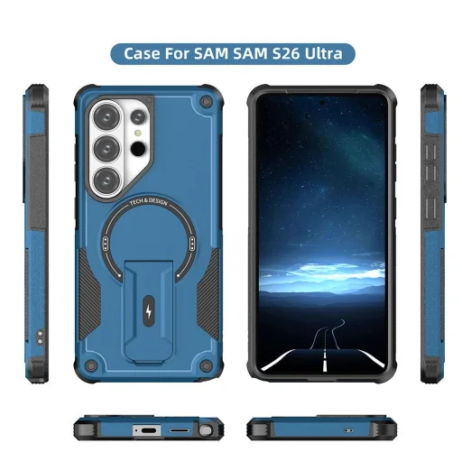 Samsung Galaxy S26 Ultra Armor MagSafe PC + TPU Tok támasztékkal (kék) - 2