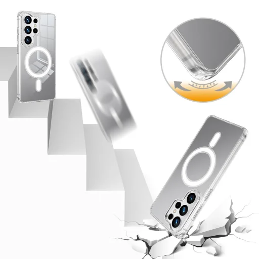 Samsung Galaxy S26 Ultra MagSafe akril TPU tok (átlátszó) - 2