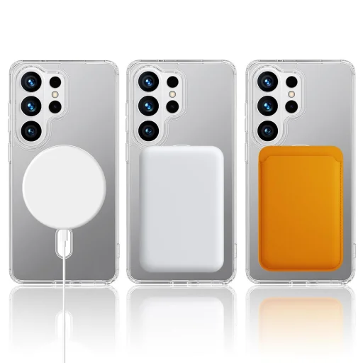 Samsung Galaxy S26 Ultra MagSafe akril TPU tok (átlátszó) - 5