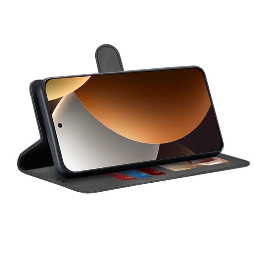 Xiaomi Redmi Note 15 Pro+ 5G Techsuit Diary Book - Fekete tok - 2