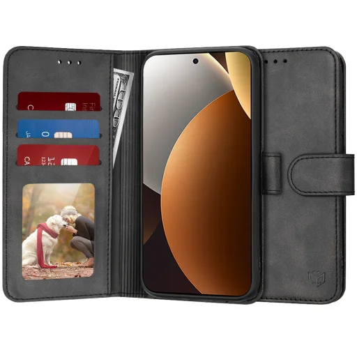 Xiaomi Redmi Note 15 Pro+ 5G Techsuit Diary Book - Fekete tok - 1