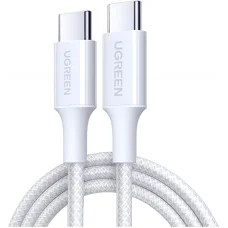 USB-C to USB-C kábel UGREEN L501, 60W, 3A, 2m, Fehér