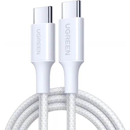 USB-C to USB-C kábel UGREEN L501, 60W, 3A, 2m, Fehér - 1