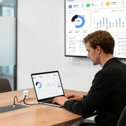 4smarts Flex adapter Hub 65W GaN utazó töltő USB-C/USB-A/HDMI fehér - 6