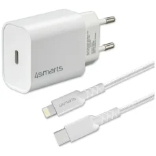 4smarts VoltPlug 20W PD USB-C hálózati töltőadapter USB-C → Lightning kábellel fehér