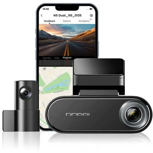 Dash + Hátsó Kamera DDPAI N5 Dual, 4K, Wi-Fi, GPS, AI, Fekete - 3