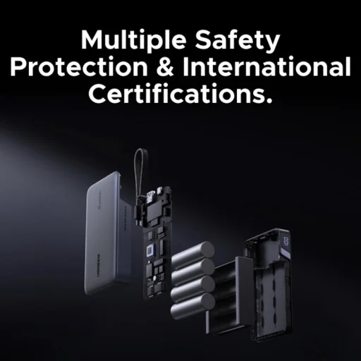 Powerbank UGREEN PB550, 20000mAh, 67W, QC + PD, Szürke - 4