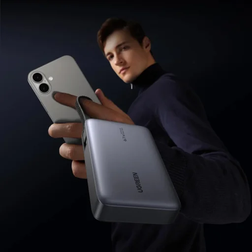 Powerbank UGREEN PB550, 20000mAh, 67W, QC + PD, Szürke - 7