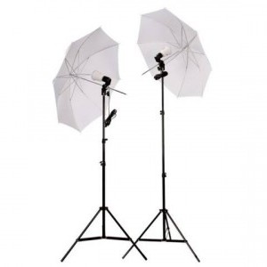 Stúdió villanj körte szett 2x45w vaku, 2x2m álvánnyal, 2x102cm ernyővel