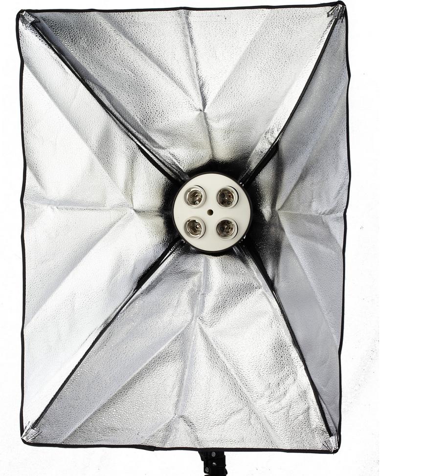 Quatro softbox, 4-es fejjel, 1600W 2m állvánnyal-1