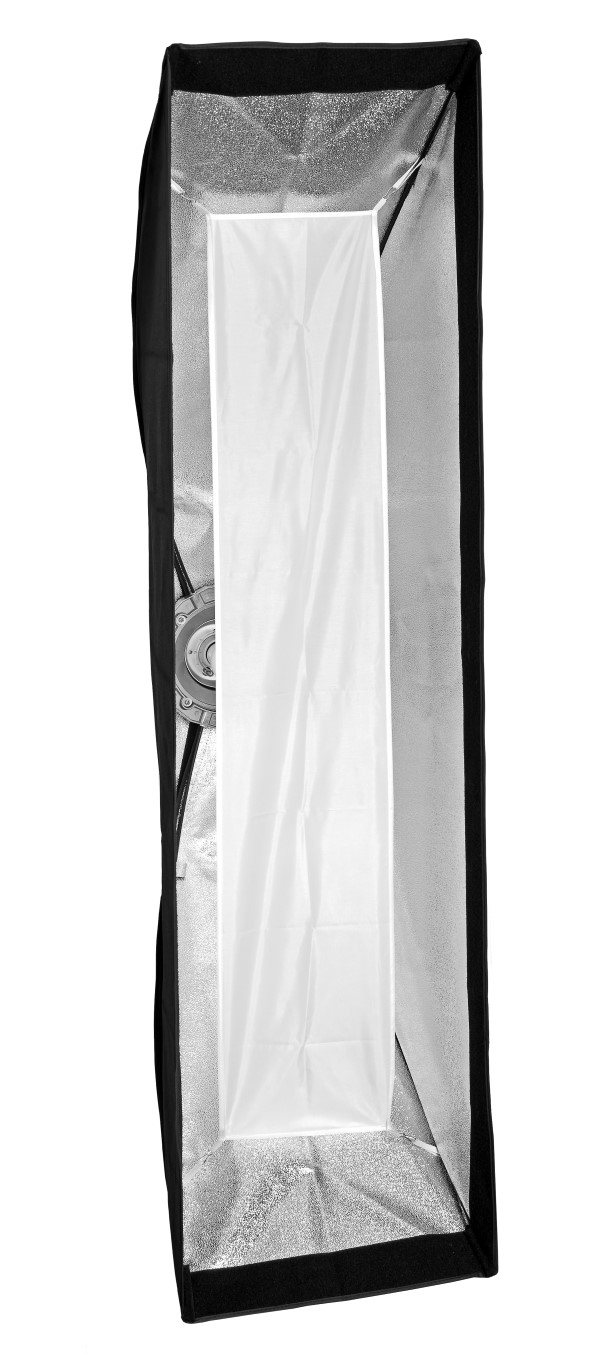 Bowens softbox 40x180cm méhsejtráccsal alumínium gyűrű adapterrel-3