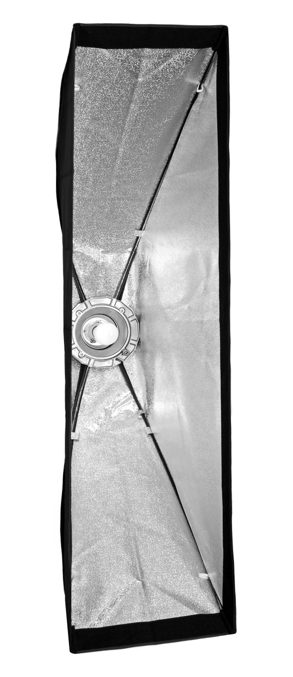 Bowens softbox 40x180cm méhsejtráccsal alumínium gyűrű adapterrel-4