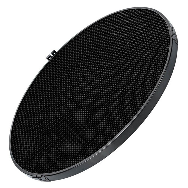Beauty Dish ezüst 55cm diffúzorral, méhsejtráccsal-3