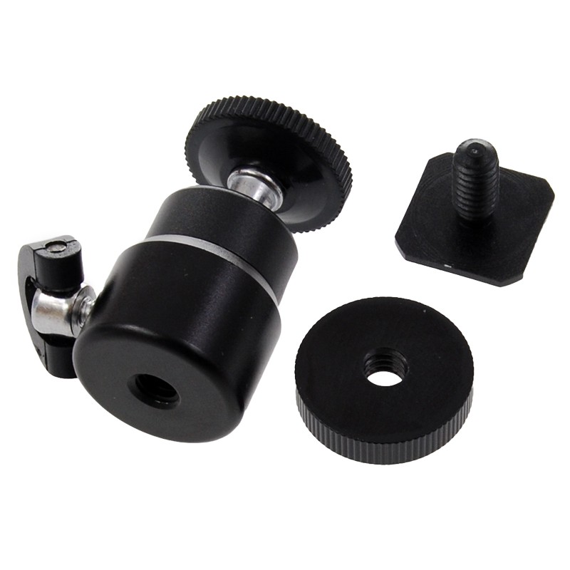 Mini gömbfej 1/4-es csatlakozással, vakupapucs adapterrel (UB3)-1