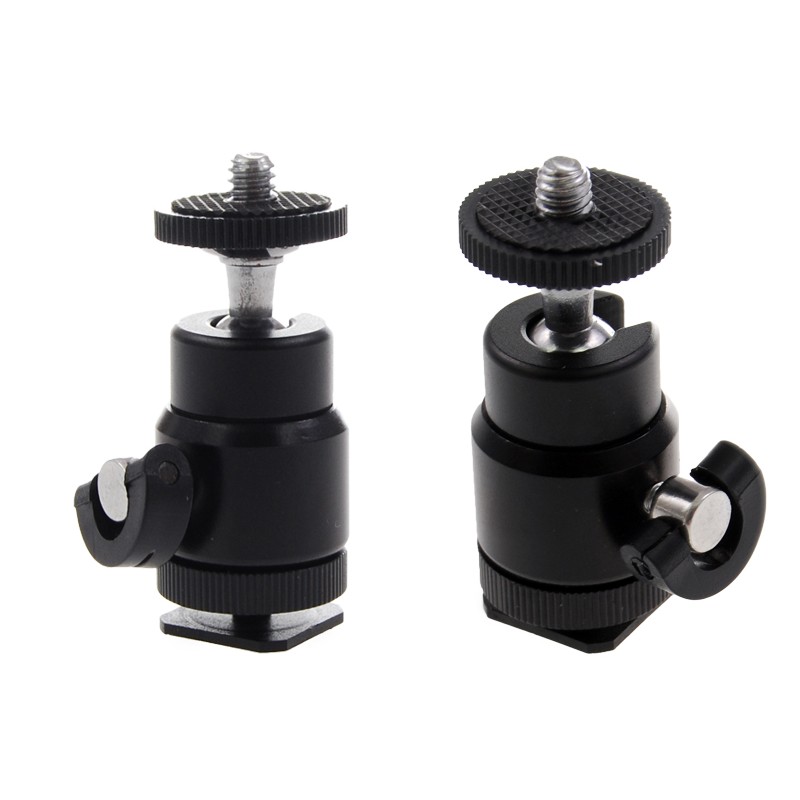 Mini gömbfej 1/4-es csatlakozással, vakupapucs adapterrel (UB3)-0