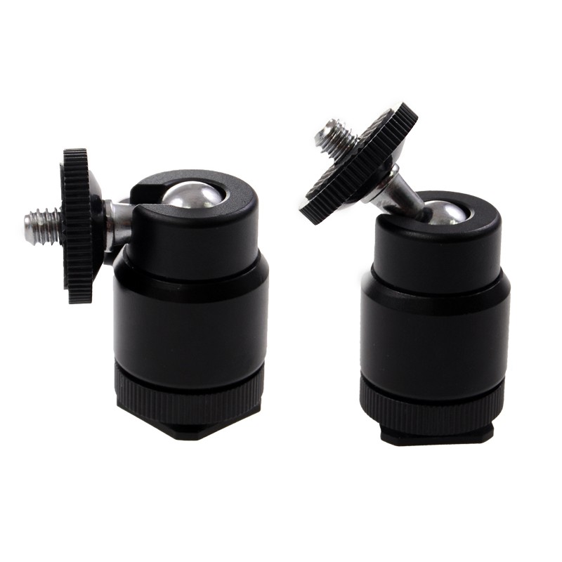 Mini gömbfej 1/4-es csatlakozással, vakupapucs adapterrel (UB3)-2