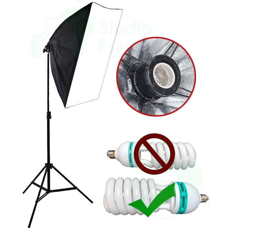 Softbox 7200lm, 2m állvánnyal-0