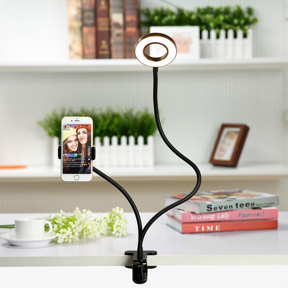 42-RK csíptethető selfie körfény mobiltelefon tartóval, ring light-4
