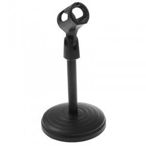 Mini asztali mikrofonállvány kör talppal 22cm