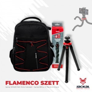 Jackal Flamenco szett (Jackal Brill V1 tripod + Jackal Amazonas fotós hátizsák)