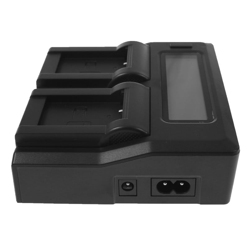 Dupla utángyártott Sony NP-FW50, NP-FW70, NP-FW100 hálózati töltő LCD kijelzővel-2