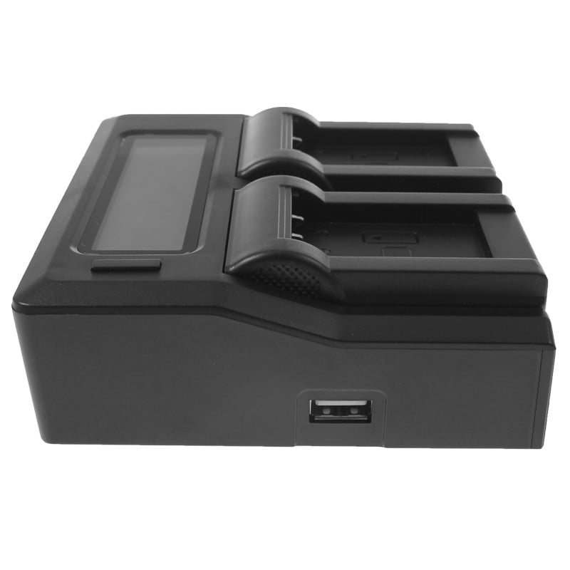 Dupla utángyártott Sony NP-FW50, NP-FW70, NP-FW100 hálózati töltő LCD kijelzővel-3