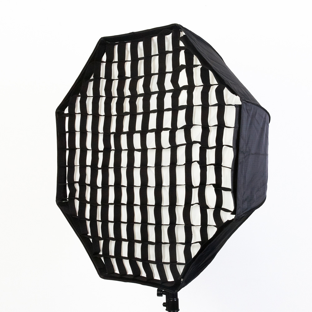Bowens softbox 120cm octagonal alumínium gyűrű adapterrel, méhsejtráccsal-0
