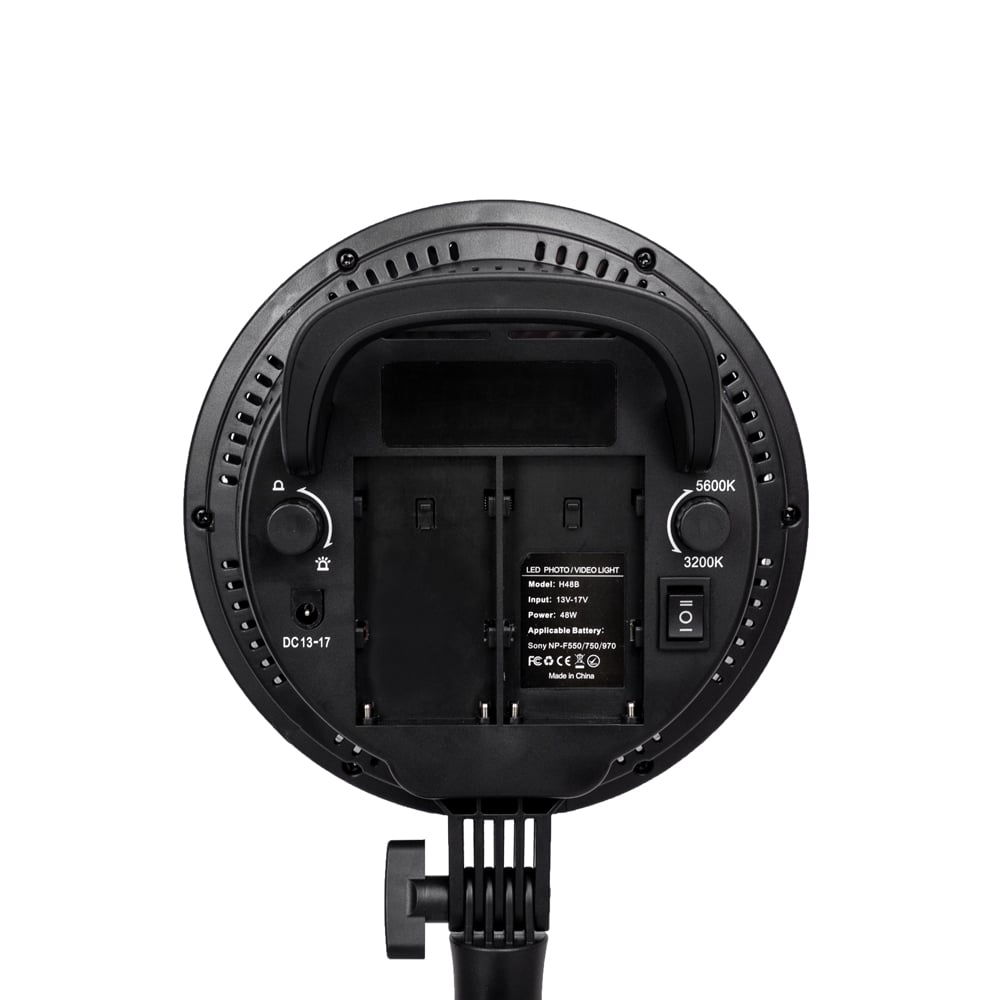 Softbox 1db 48W LED 3200-5600K tápegységgel, NP-F akkumulátor foglalattal 1db 2M állvánnyal-1