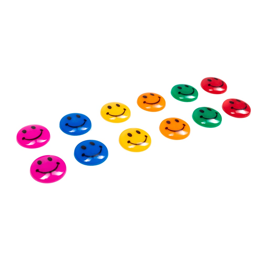 Smiley 12db-os whiteboard mágnes szett-2