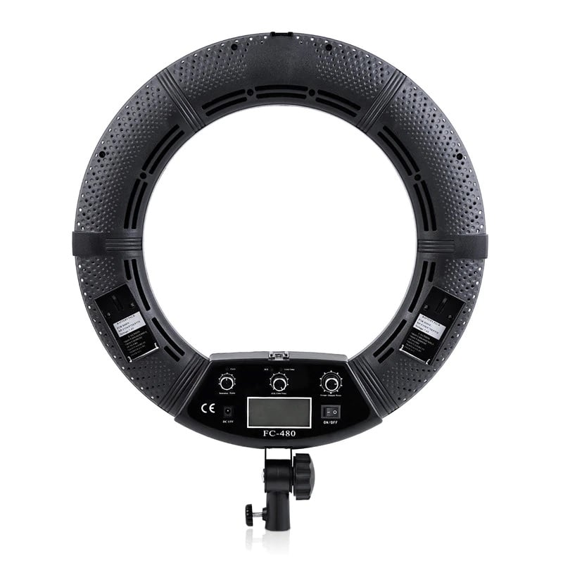 Yidoblo FC-480 RGB LED körfény, körlámpa távirányítóval, tükörrel, 2m állvánnyal-5