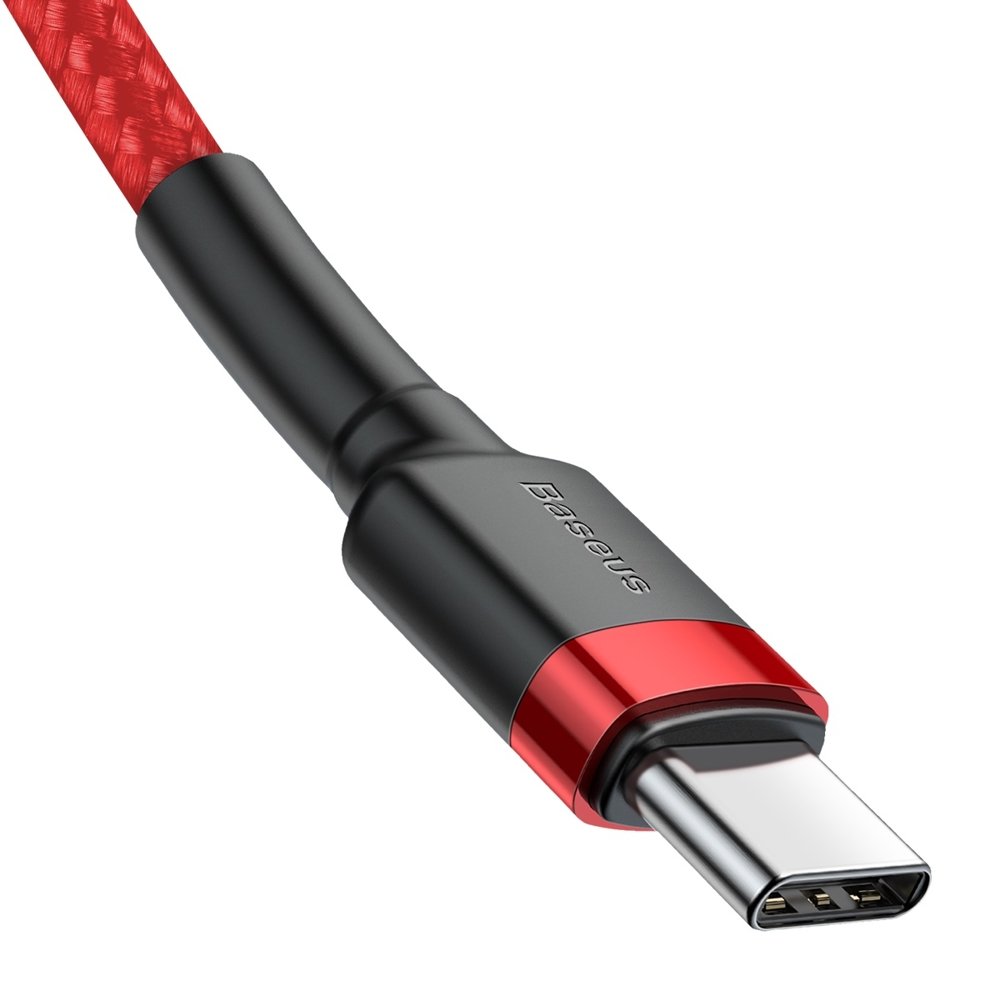 USB-C - USB-C kábel PD2.0 60W 20V 3A QC3.0 1m piros Baseus Cafule Nylon harisnyázott-4