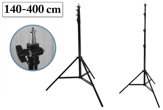 Alumínium lámpatartó állvány, vakuállvány 400cm, spigot fej 1/4’’ és 3/8’’-os fejjel (818A16G)-0