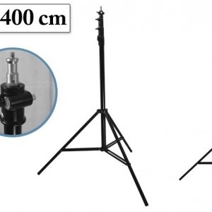 Alumínium lámpatartó állvány, vakuállvány 400cm, spigot fej 1/4’’ és 3/8’’-os fejjel (818A16G)