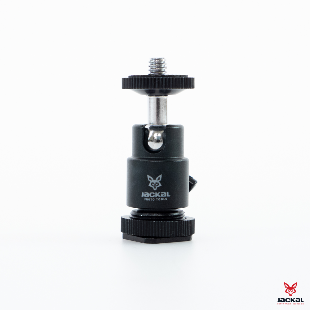 Jackal MBH-58 mini gömbfej 1/4-es csatlakozással, vakusaru adapterrel-0