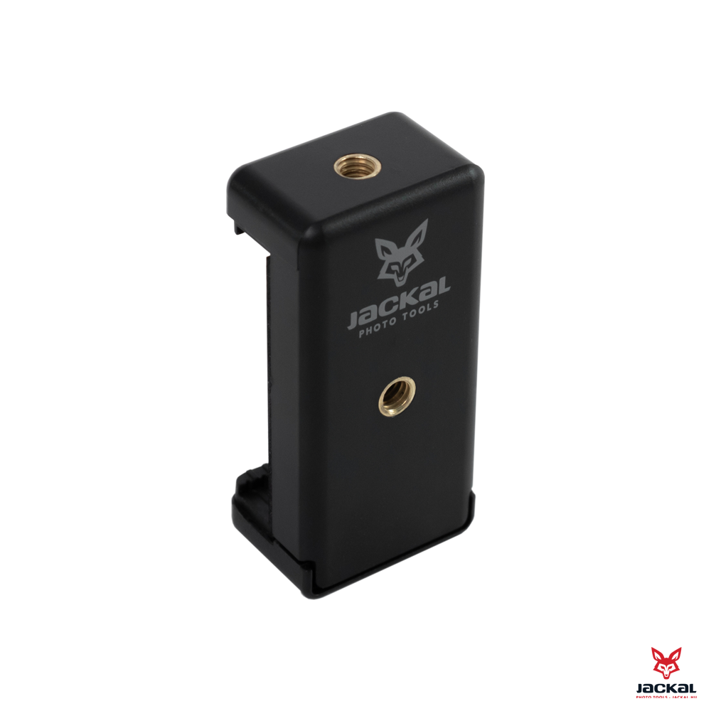 Jackal MBH-BW mobiltelefon rögzítő, telefontartó adapter két 1/4-es furattal - Fekete-0