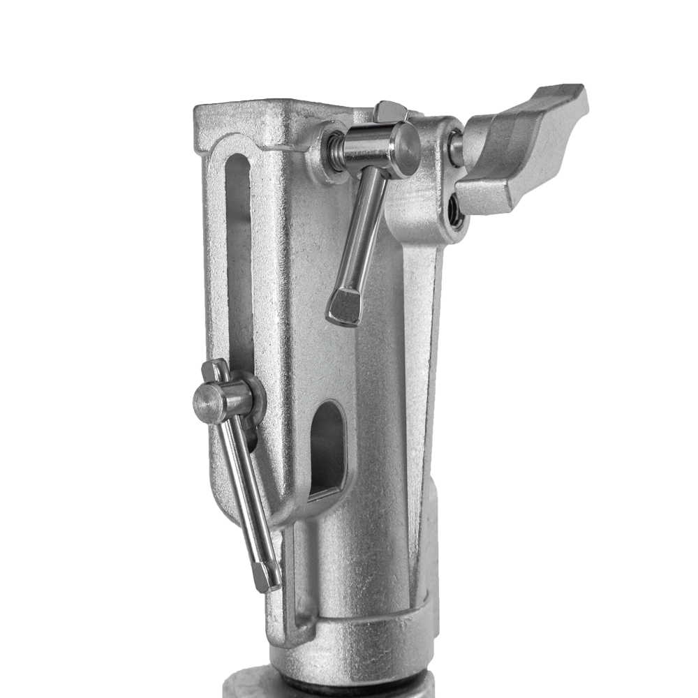Rozsdamentes acél lámpatartó stúdió állvány, vakuállvány 320cm, kitolható spigot fejjel (LT320)-3