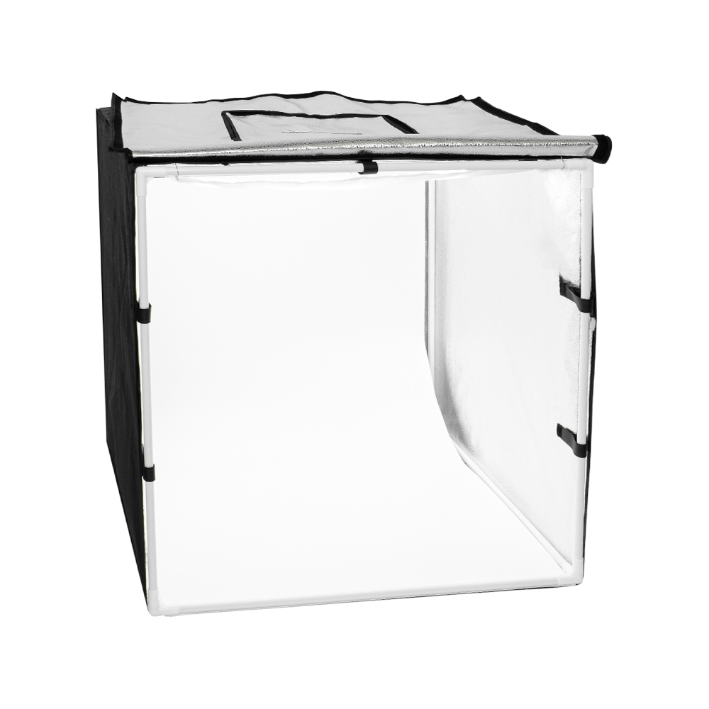 Fotódoboz, fotosátor (HJLT301) 60cm 3 háttérrel, 2x30w LED dimmelhető fényerővel-0