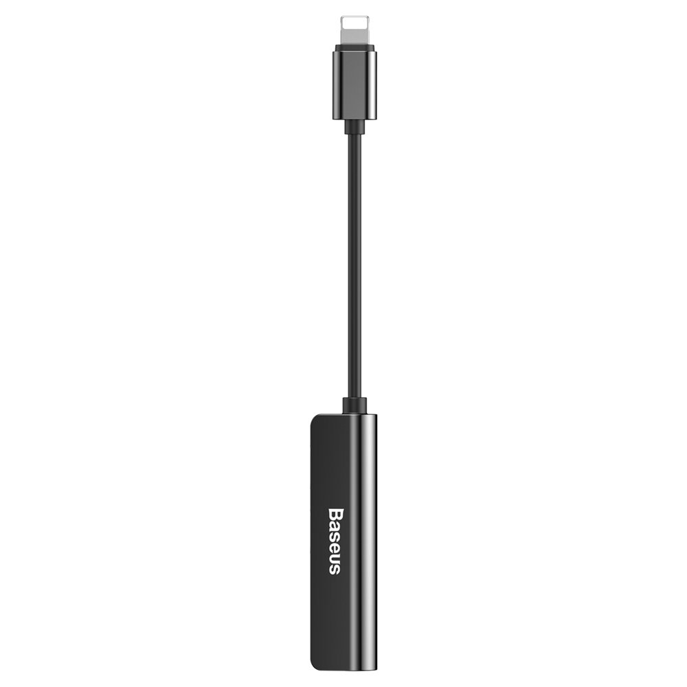 Baseus 3in1 Lightning - Dual Lightning/ 3.5 Jack adapter fekete-2