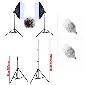 Softbox szett LED 2x36W, 2x2m állvánnyal