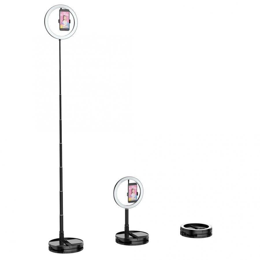 G1-3560 LED körfény, körlámpa, ring light 28cm átmérővel, hordozható-0