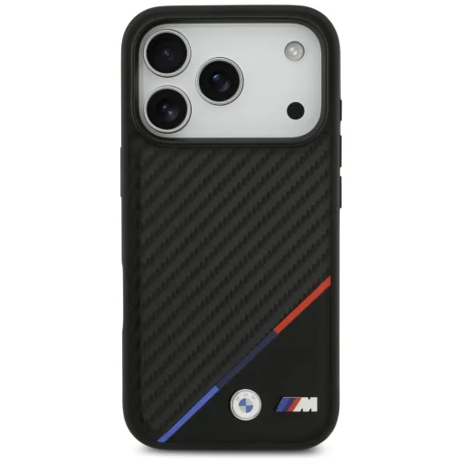 iPhone 17 Pro BMW M Carbon Tricolor Line MagSafe fekete tok - 3