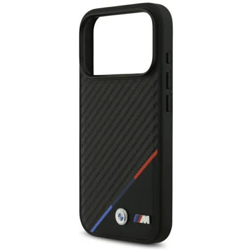 iPhone 17 Pro BMW M Carbon Tricolor Line MagSafe fekete tok - 6