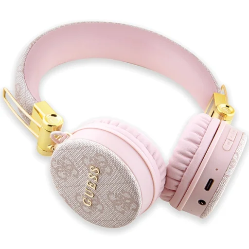 Guess GUBH704GEMP rózsaszín 4G Metal Logo Bluetooth on-ear fejhallgató - 2