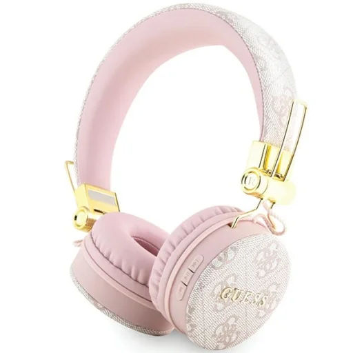 Guess GUBH704GEMP rózsaszín 4G Metal Logo Bluetooth on-ear fejhallgató - 1