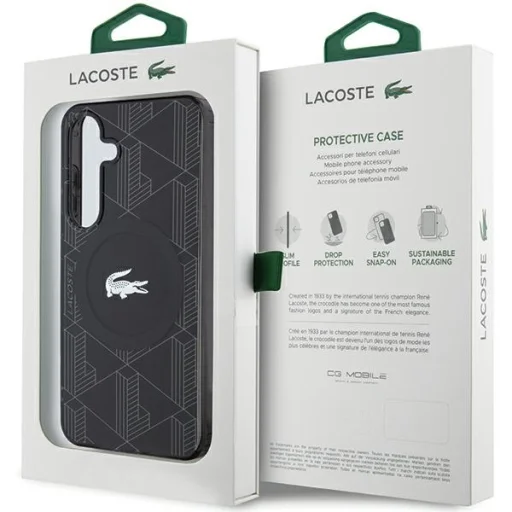 Samsung Galaxy S24 LCHMS24SUBSK S24 S921 fekete kemény tok IML Blend Monogram MagSafe tok - 8