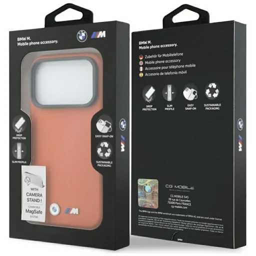 iPhone 17 Pro BMW M Metal Logo MagSafe oranžové puzdro - 8