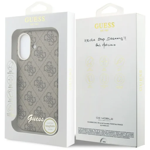 iPhone 17 Guess 4G Script MagSafe barna tok - 8