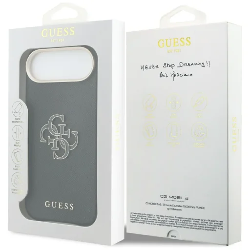 iPhone 17 Air Guess FW Resin Logo tok fekete - 8
