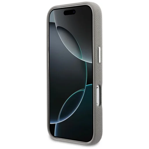 iPhone 17 Pro Max Karl Lagerfeld Karl & Choupette Head Pins Saffiano MagSafe szürke tok - 5