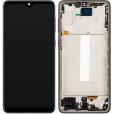 Samsung Galaxy A33 5G A336 kijelző modul, OLED verzió, utángyártott, fekete